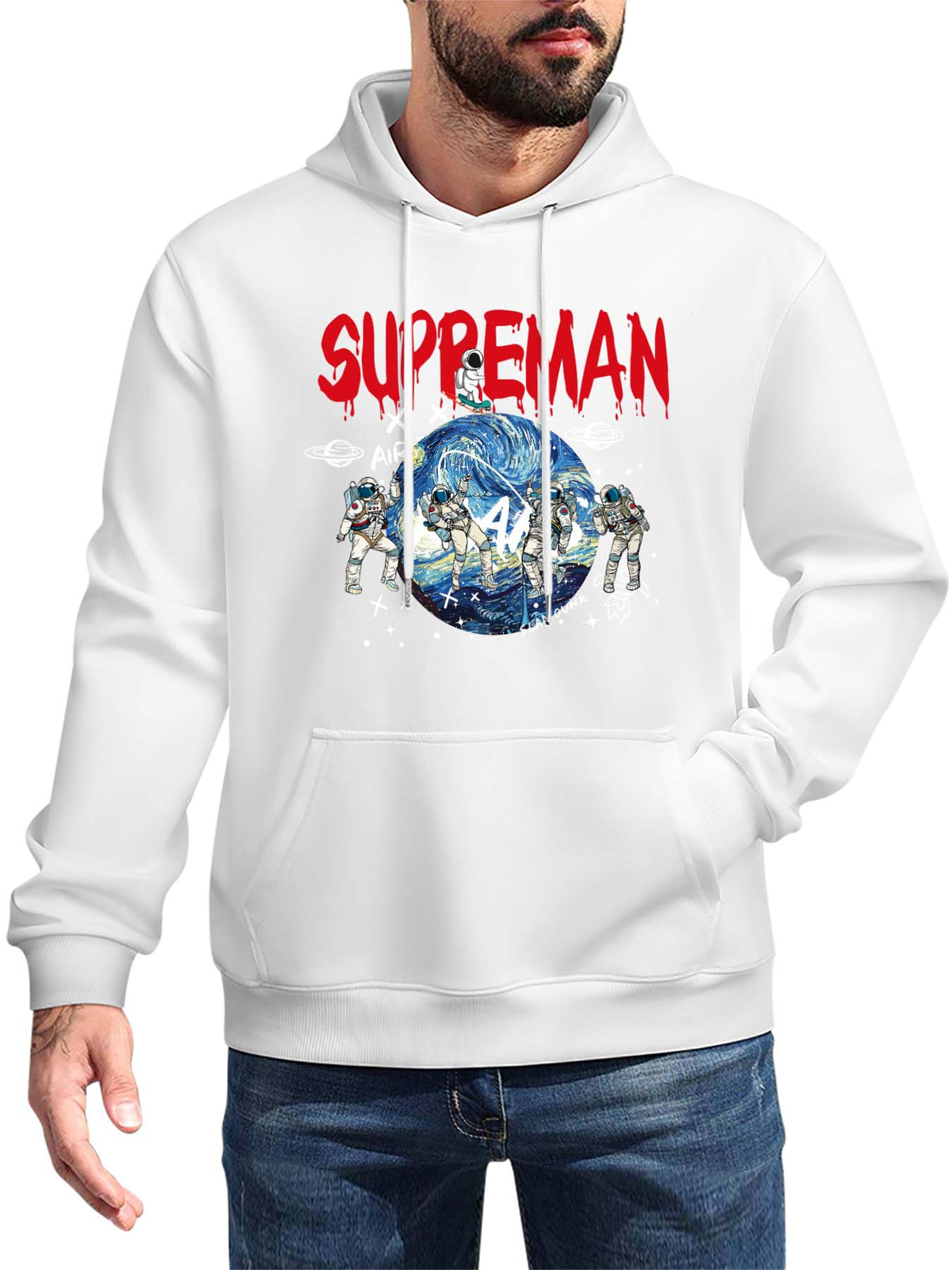 Fleece Hoodie Front Print Canadian Direct Ship