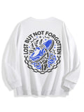 Round Neck Sweatshirt Back Print