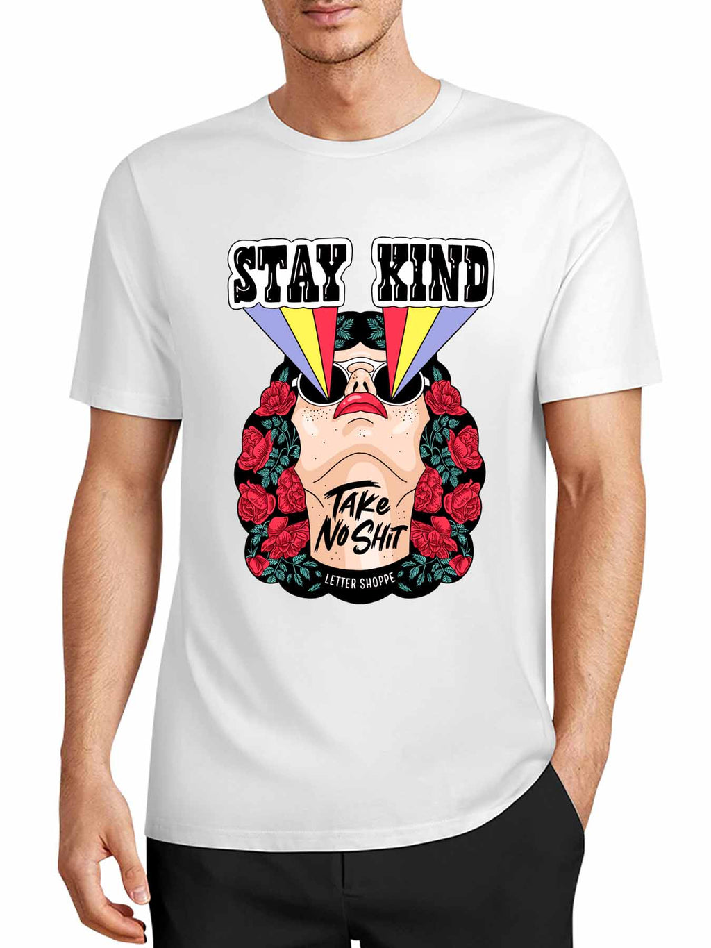 Cotton Short Sleeve T Shirt Single Sided Print