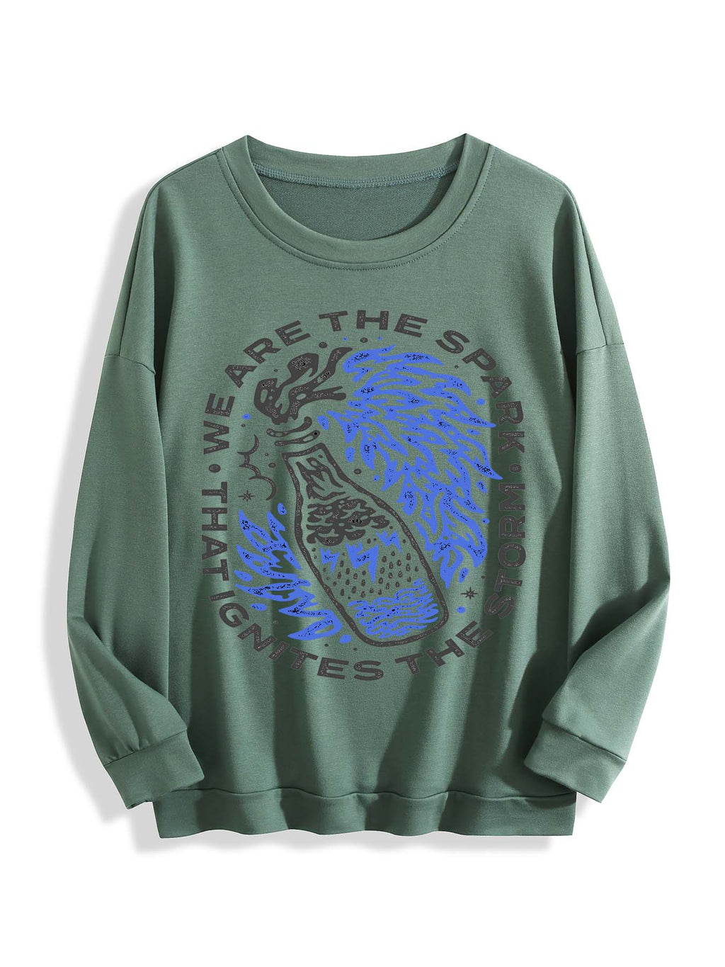 Round Neck Sweatshirt Single Sided Print Tbb001