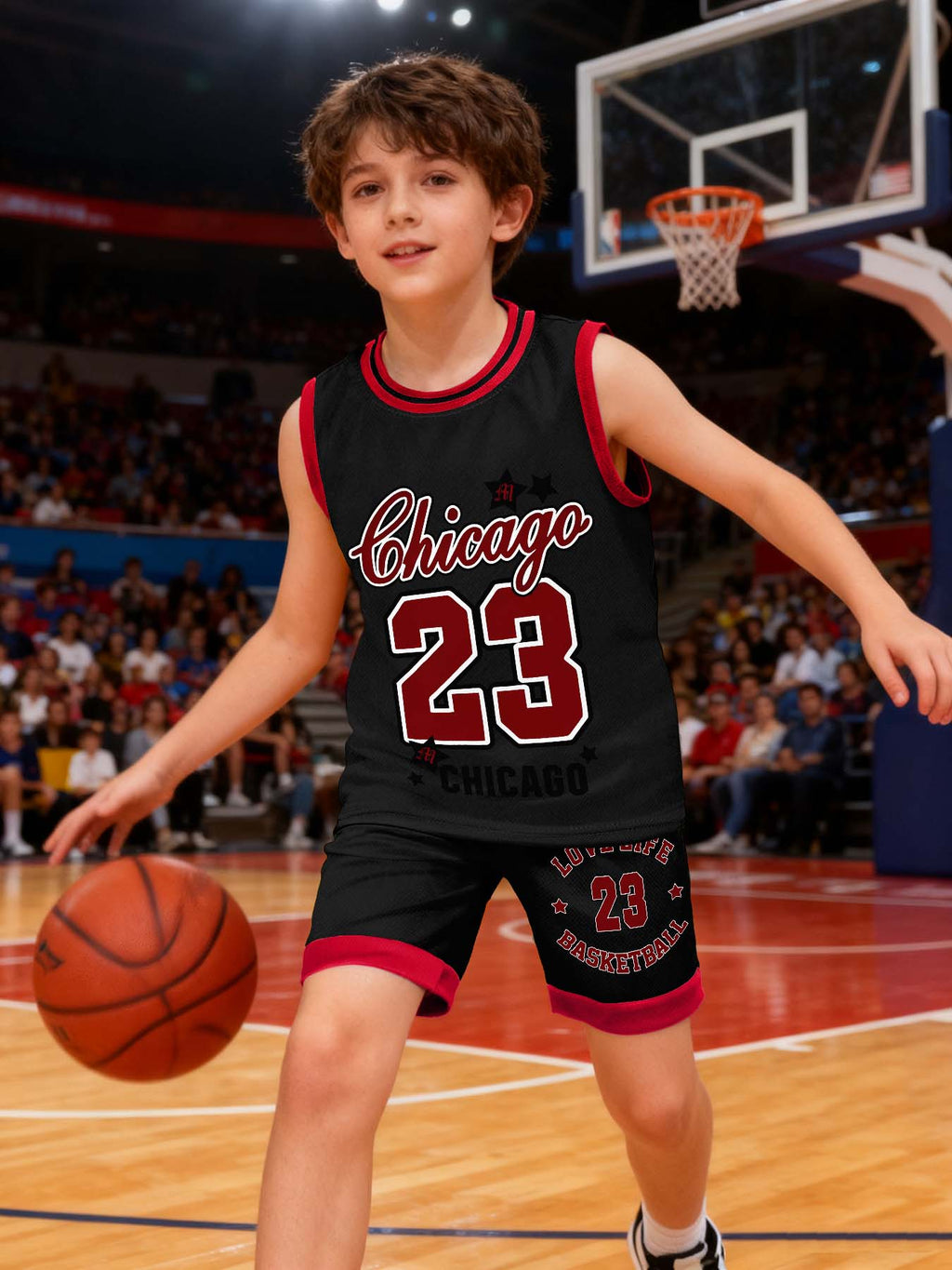 Kids Basketball Uniform Set Tbb001 Us Ship