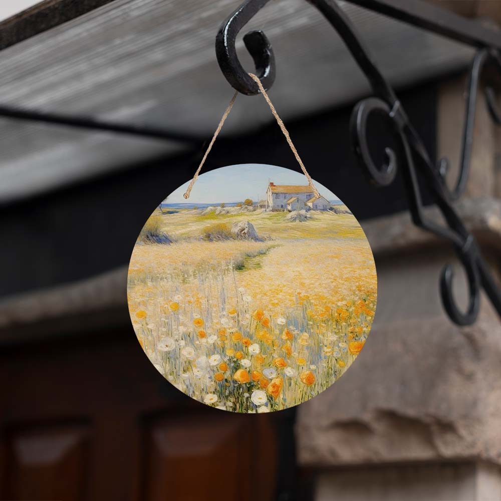 Round Decorative Wooden Board Painting Free Shipping Usa