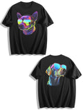 Double Sided Print Cotton Short Sleeve T Shirt Tbb