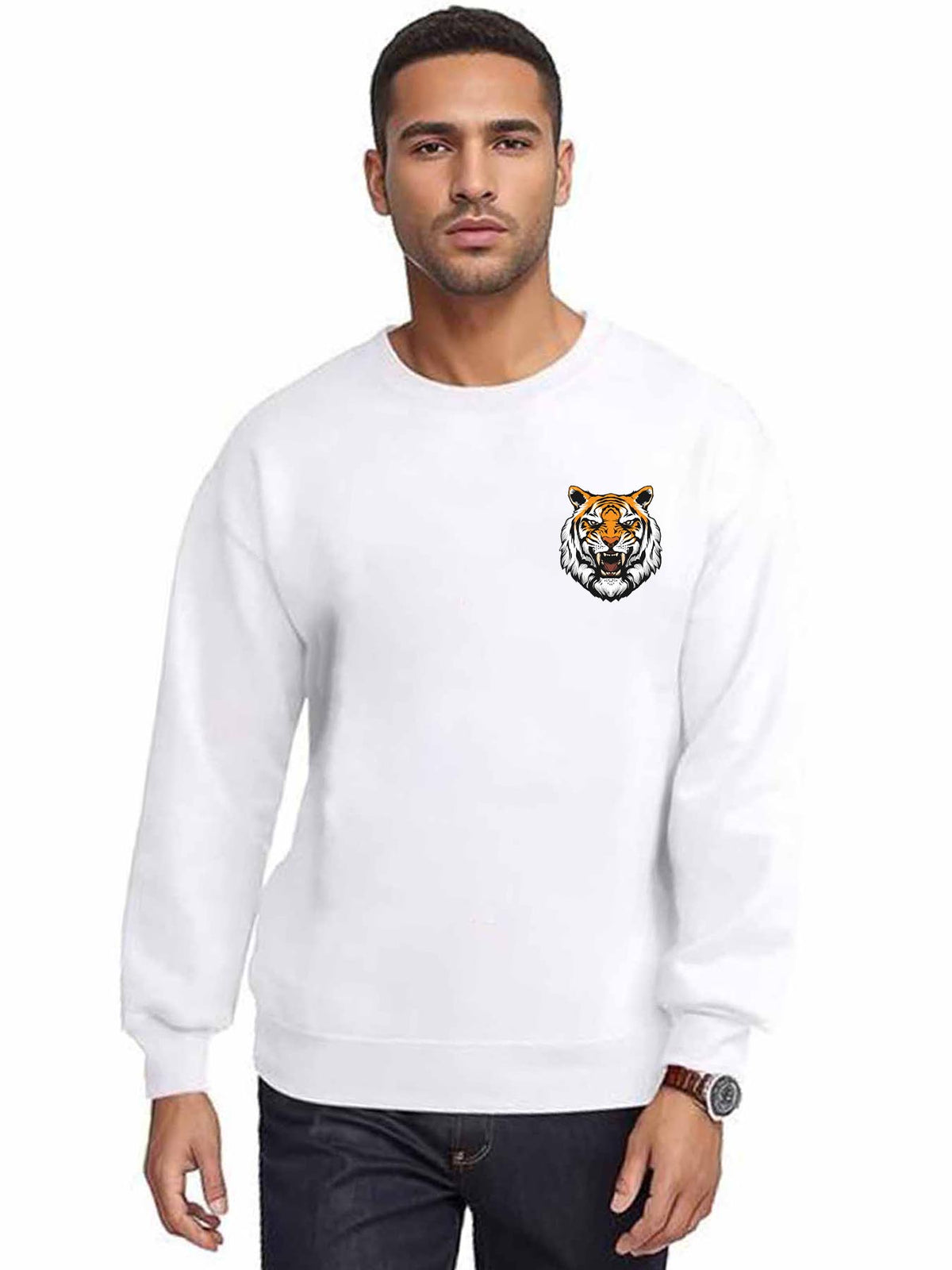 Japanese Round Neck Sweatshirt Single Sided Print Tbb001