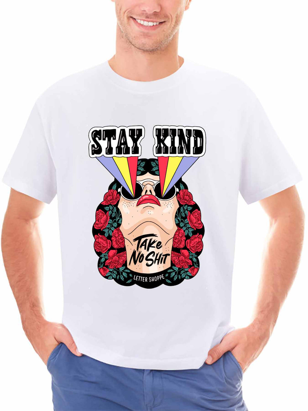 Cotton Short Sleeve T Shirt Single Sided Print