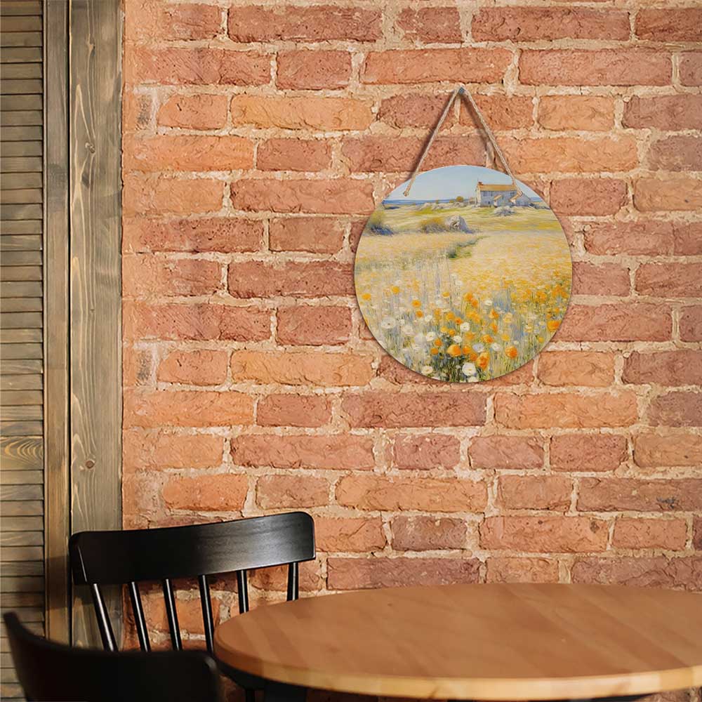 Round Decorative Wooden Board Painting Free Shipping Usa