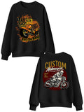 Round Neck Sweatshirt Double Sided Print Tbb001