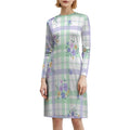 Women's Round Neck Long Sleeve Maxi Dress Txld350