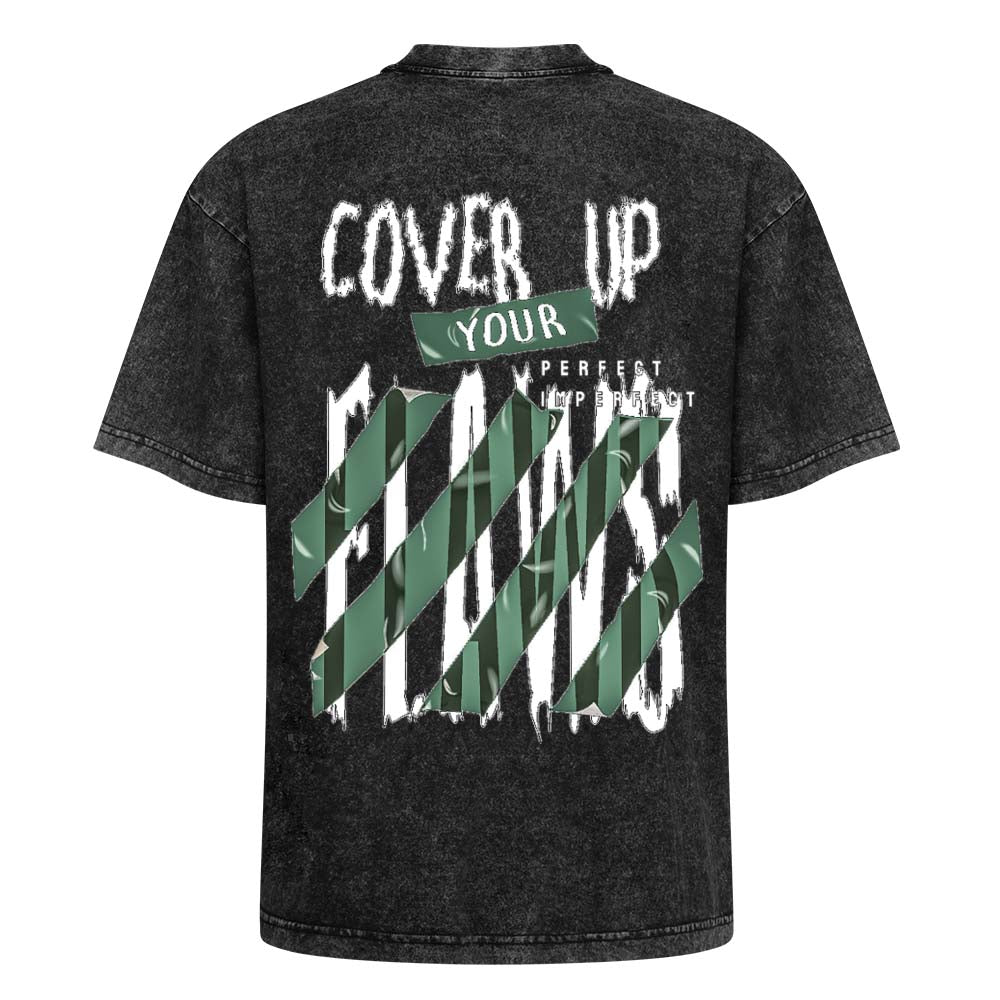 Water Wash Short Sleeve Tee Double Sided Print Tbb001