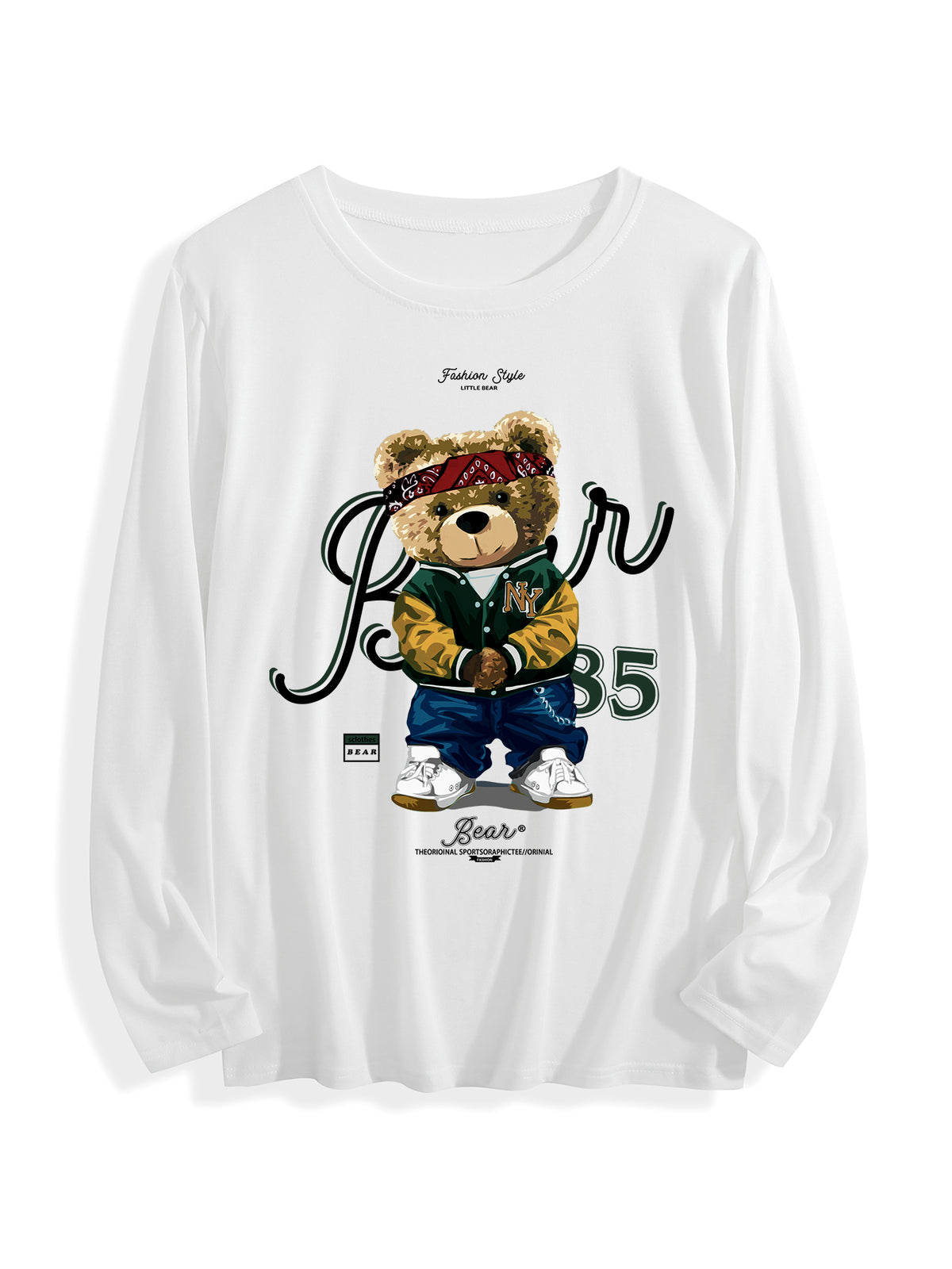 Double Sided Print Cotton Long Sleeve T Shirt Tbb001