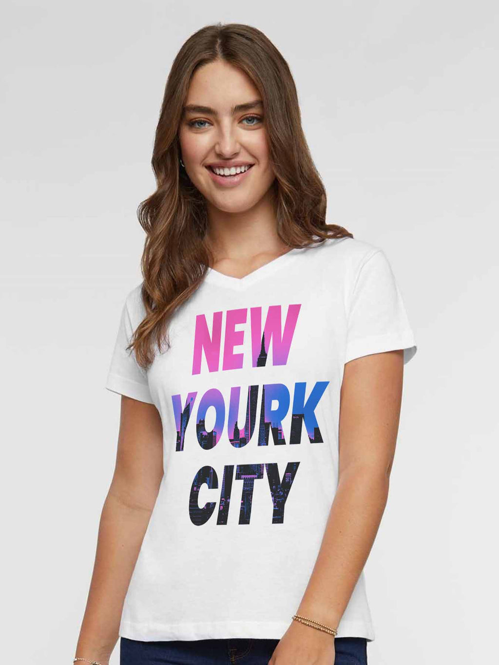 V Neck Women T Shirt Tbb001 Us