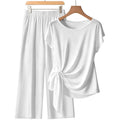 Strap top wide leg pants set