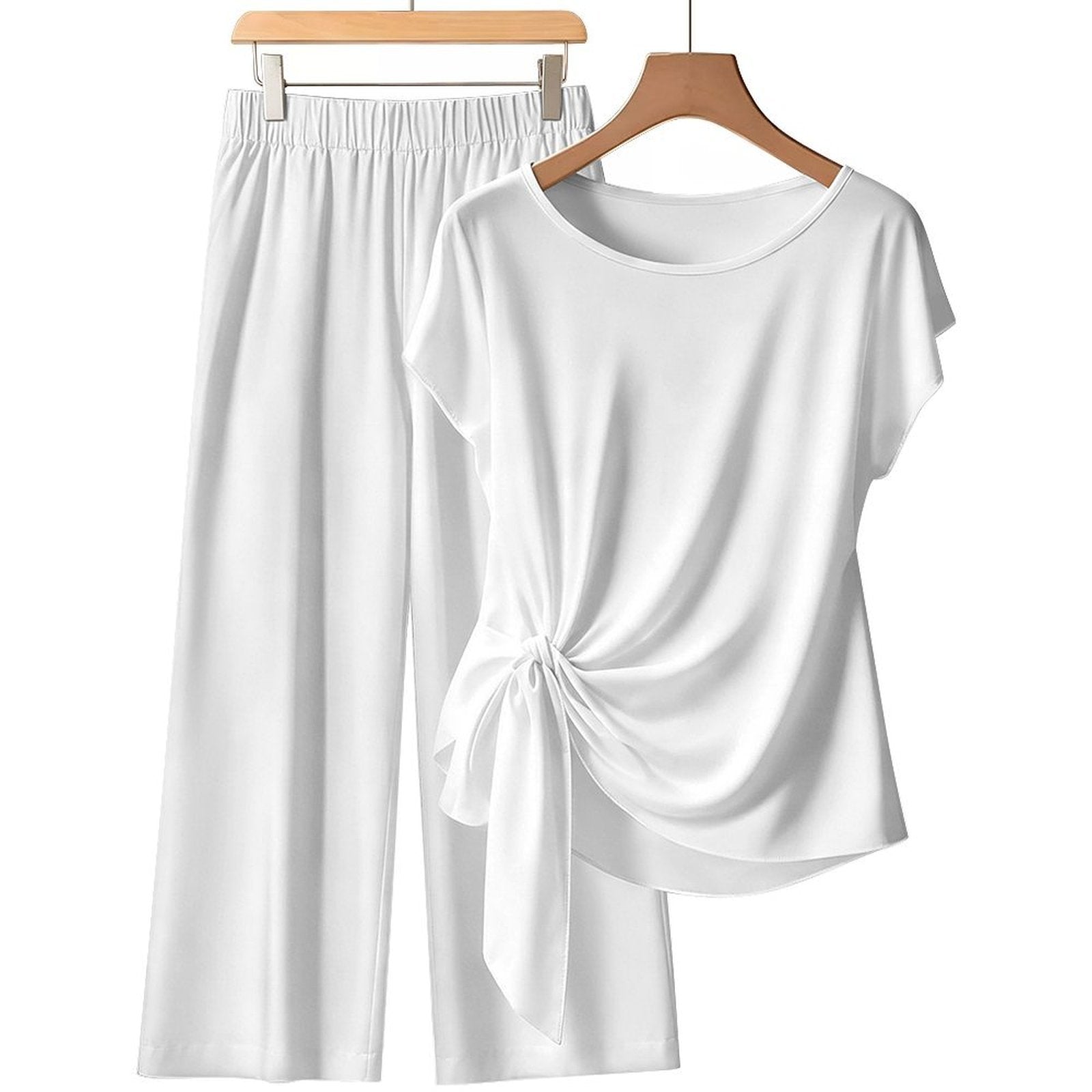 Strap top wide leg pants set
