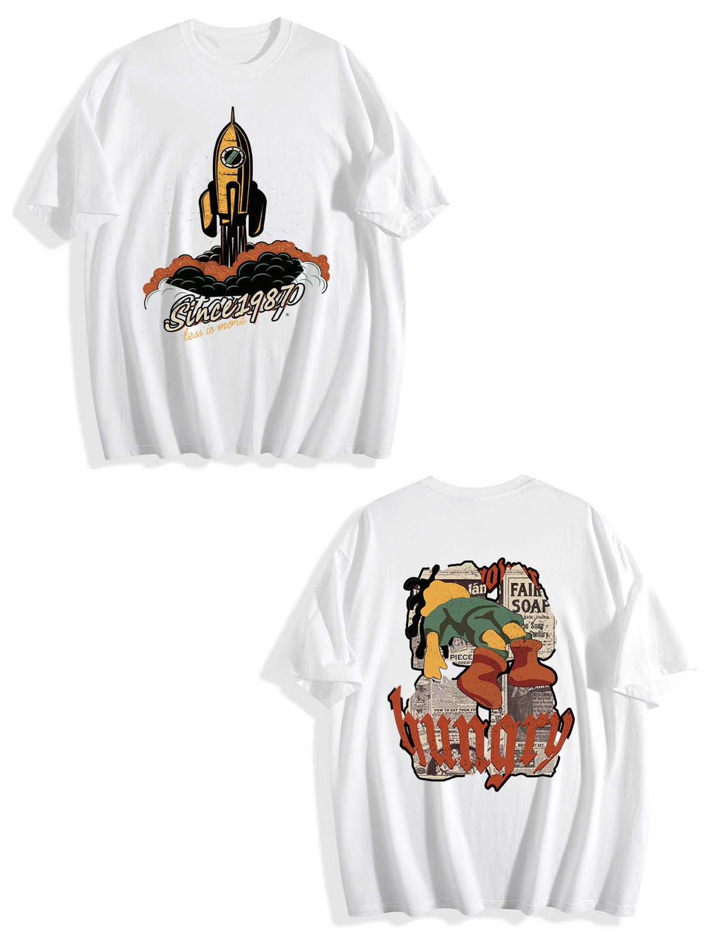 Double Sided Print Short Sleeve T Shirt Tbb001