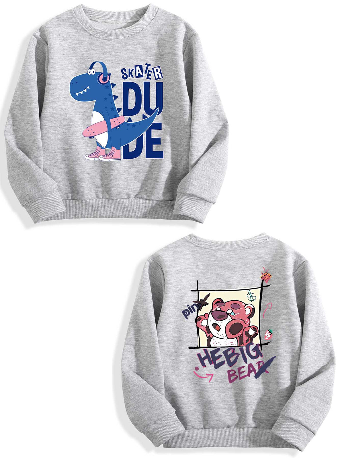 Double Sided Print Kids Hoodie Tbb