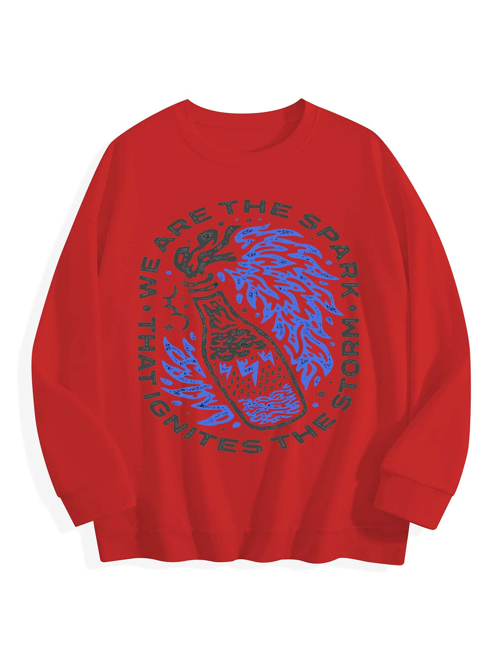 Round Neck Sweatshirt Single Sided Print Tbb001
