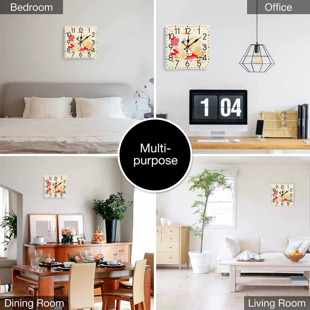 Square Wall Clock 25x25 Mexican Tbb001