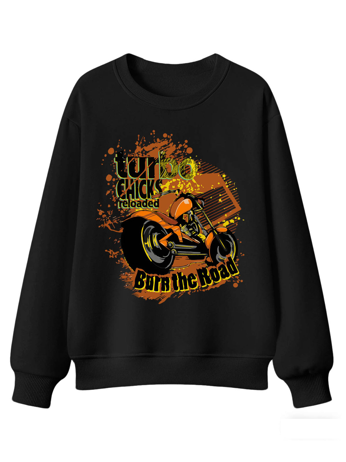 Round Neck Sweatshirt Single Sided Print Tbb001
