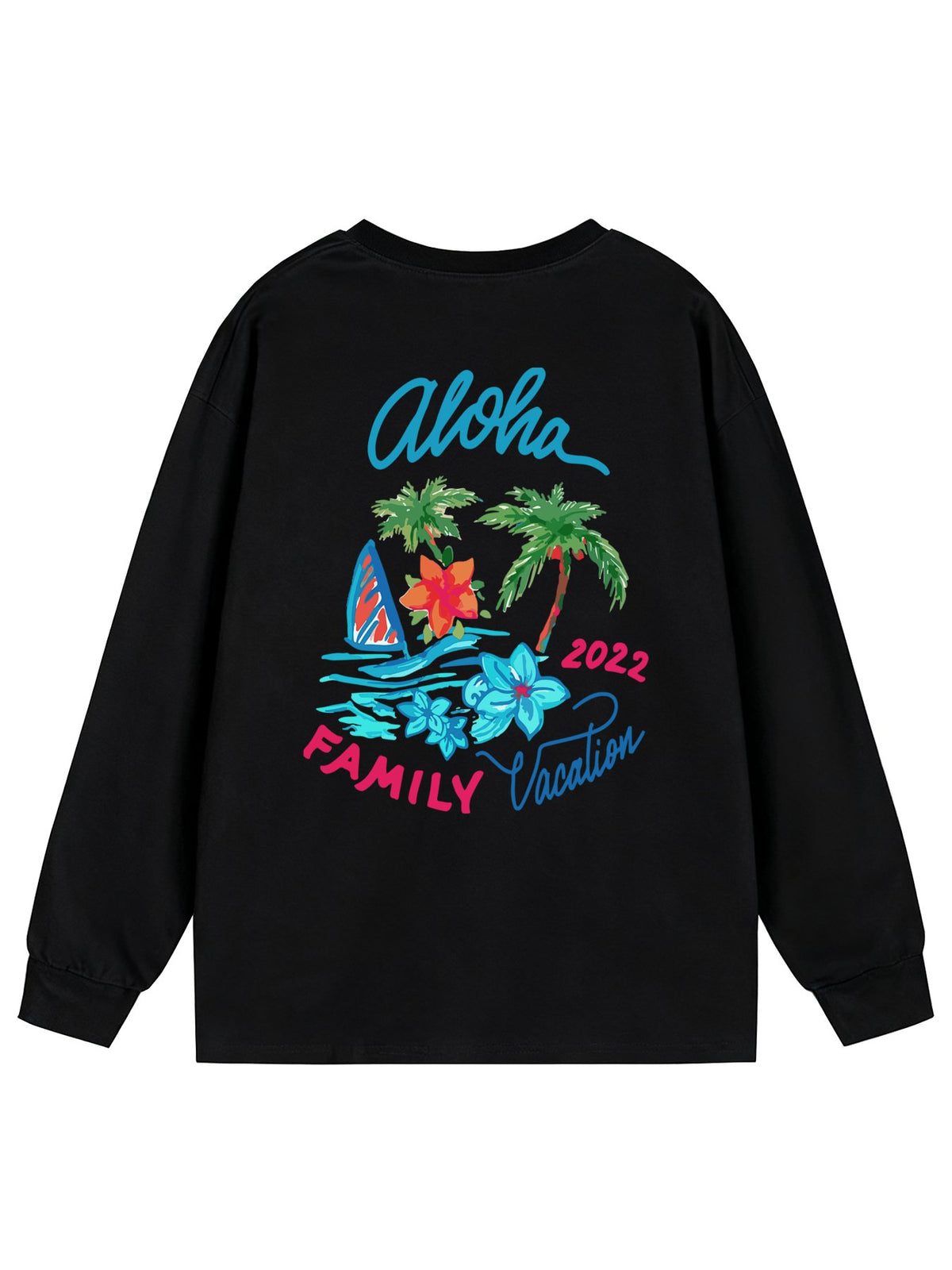 Cotton Long Sleeve Tee Double Sided Print Tbb001