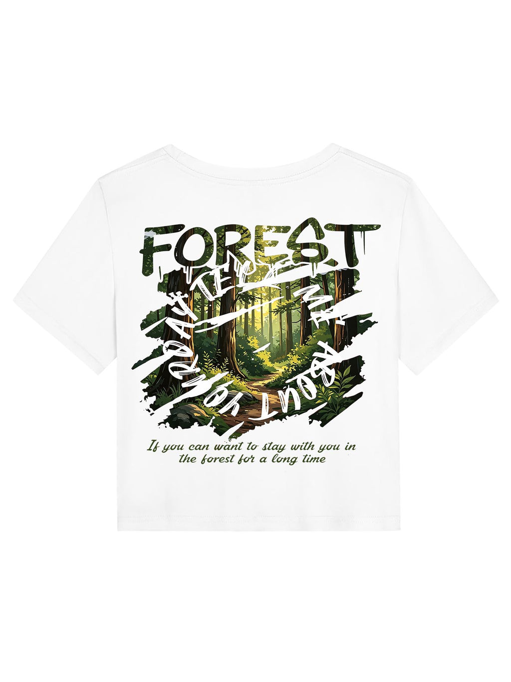 Women Elastic Crop Top Back Print