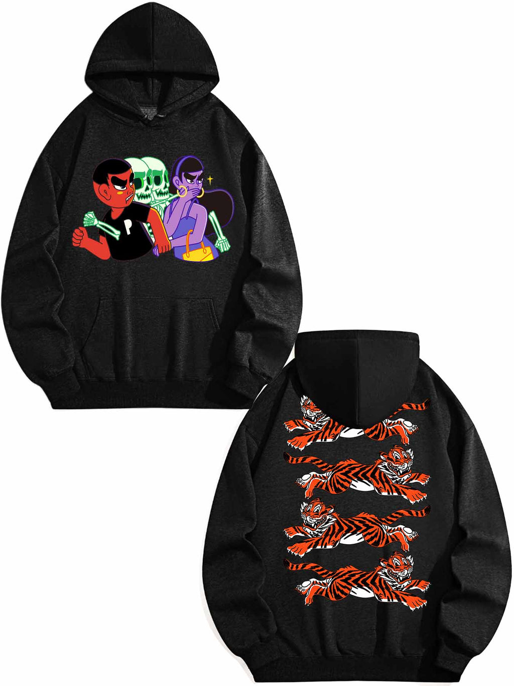 Hooded Sweatshirt Double Sided Print Tbb001