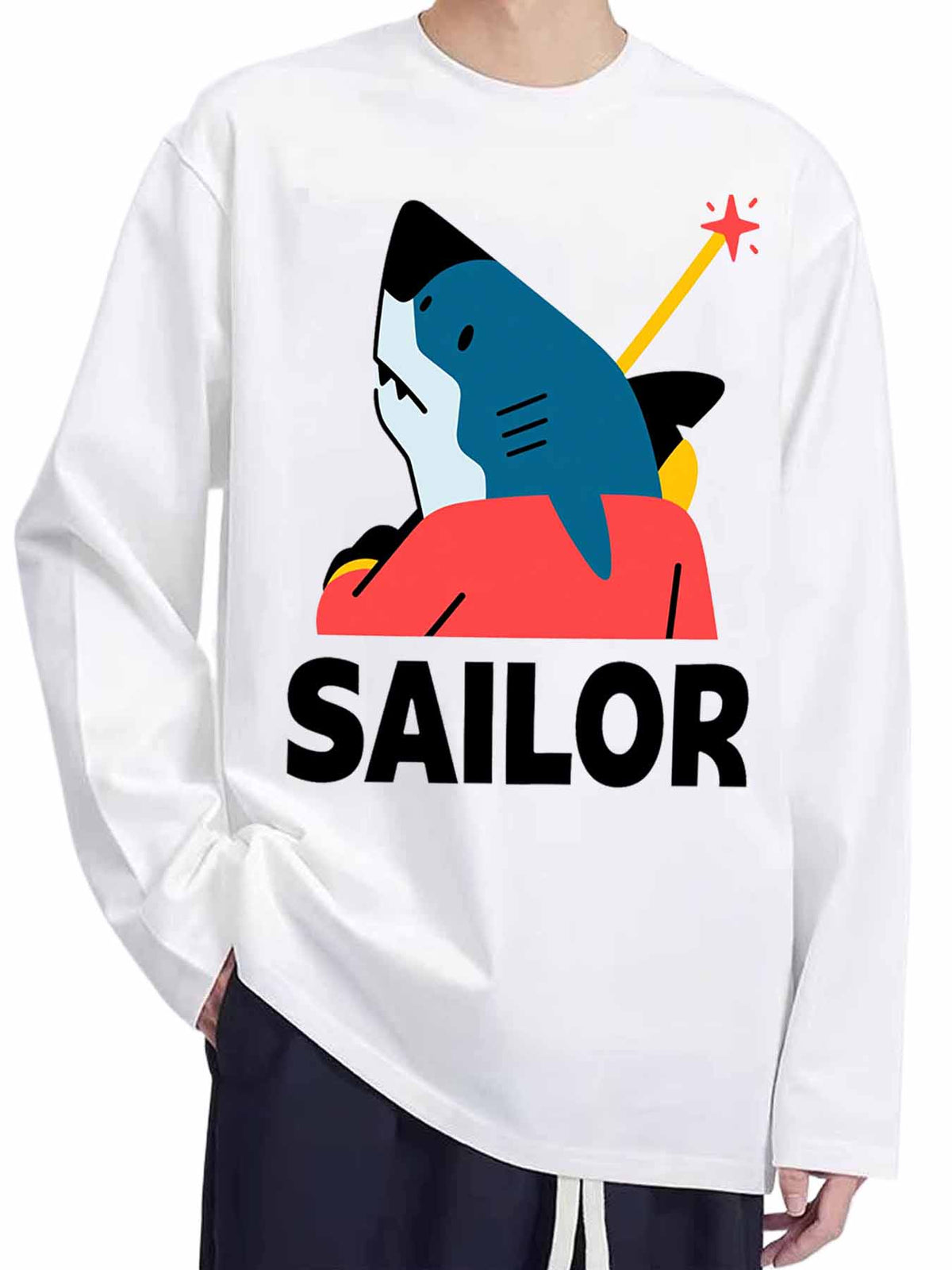 Cotton Long Sleeve Single Sided Print Tbb001