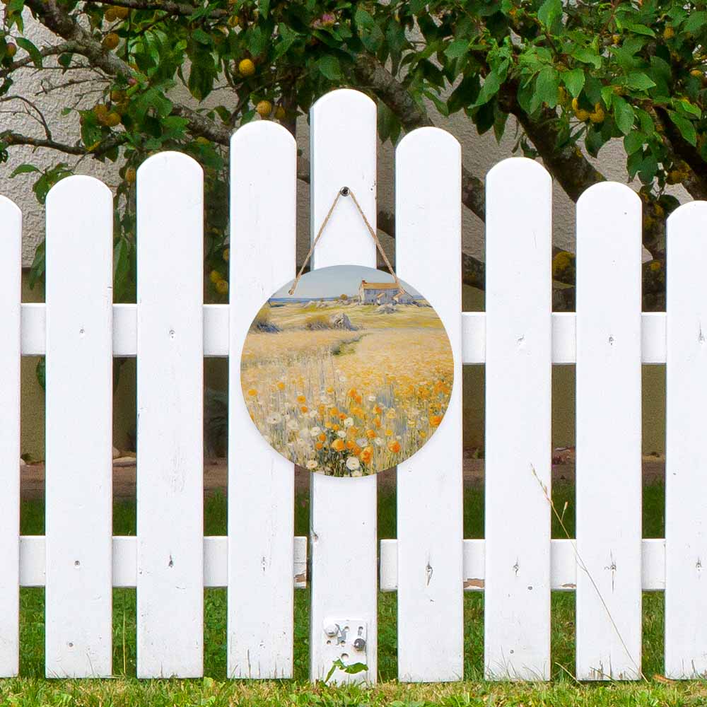 Round Decorative Wooden Board Painting Free Shipping Usa