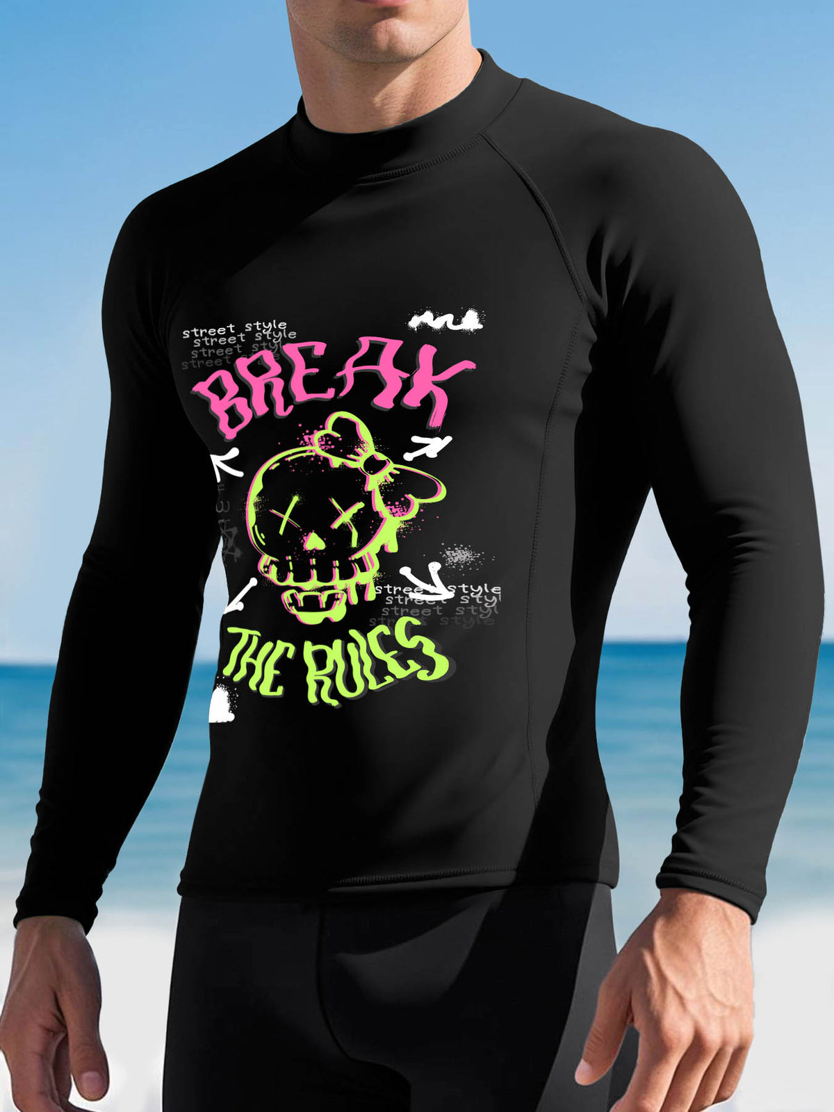 Mens Long Sleeve Surf Shirt Tbb001