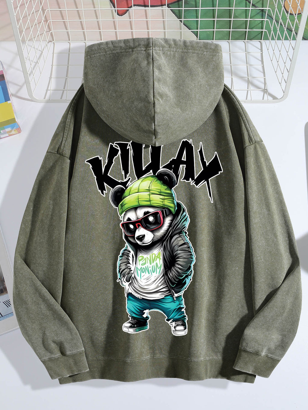 Faded Hoodie Single Sided Print Tbb001