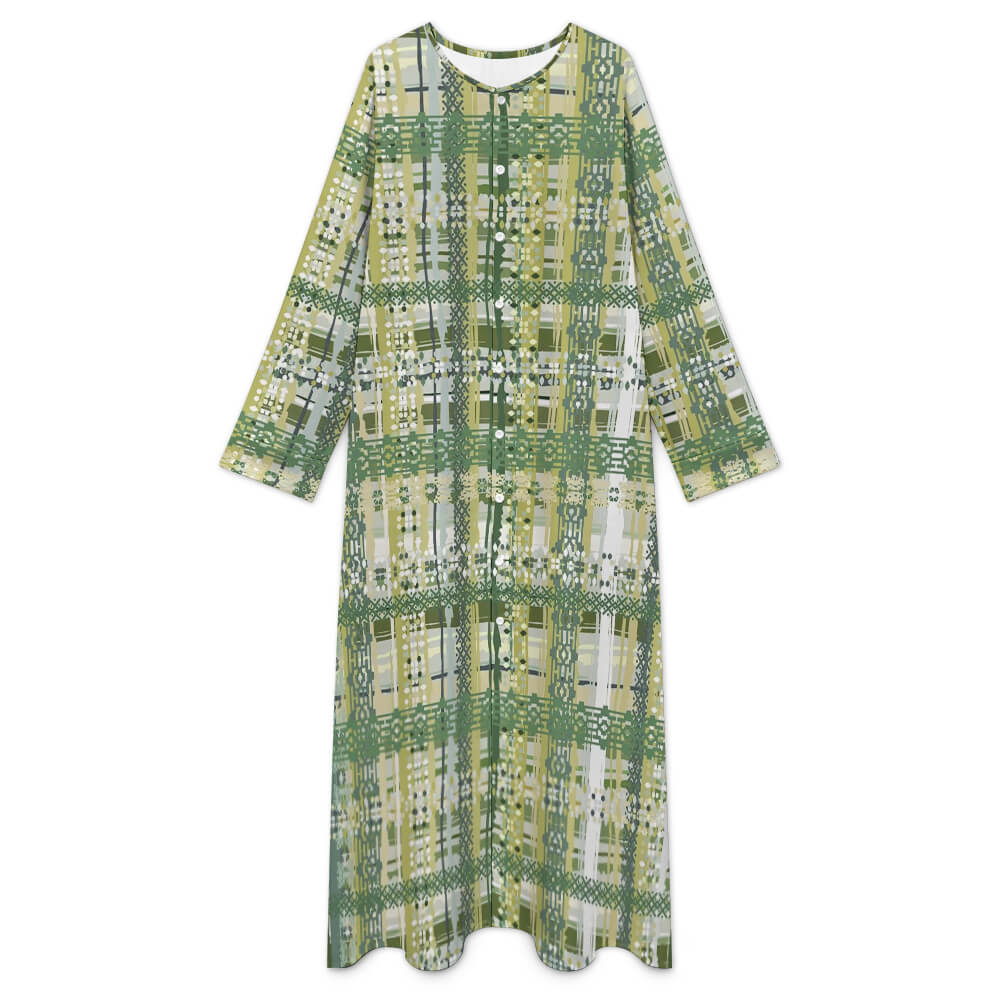 Women's Muslim Round Neck Maxi Dress B82s