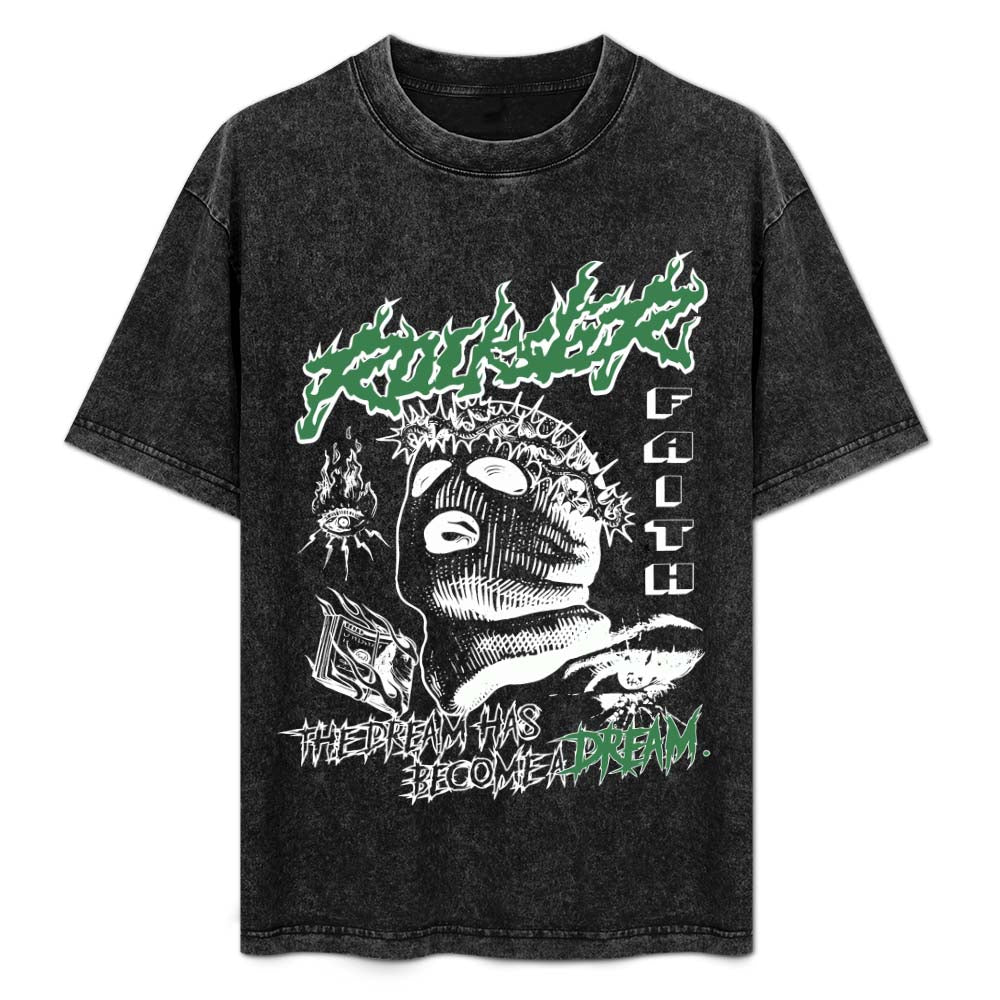 Water Wash Short Sleeve Tee Double Sided Print Tbb001
