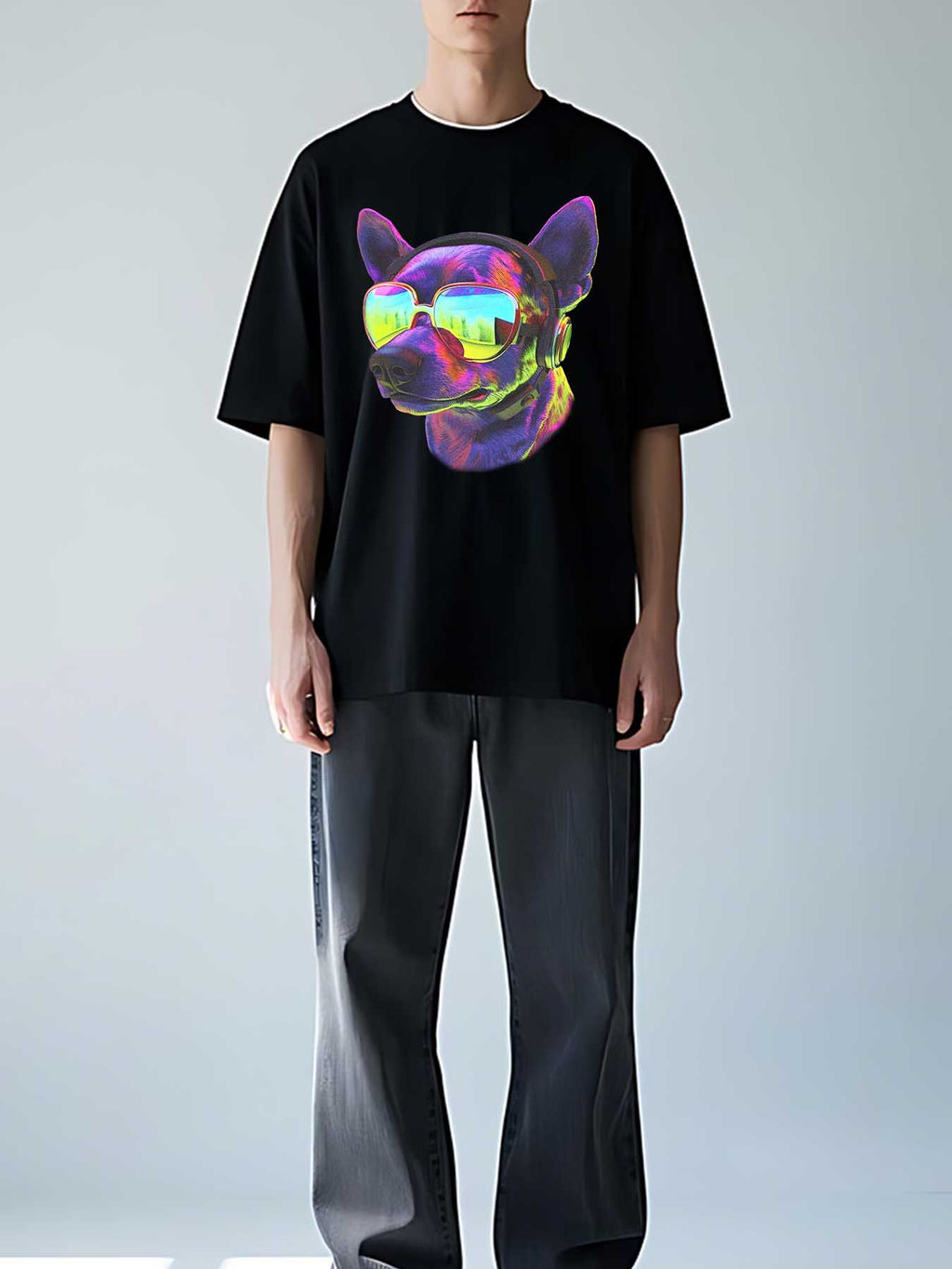Japanese Direct Cotton Short Sleeve Tee Single Sided Print