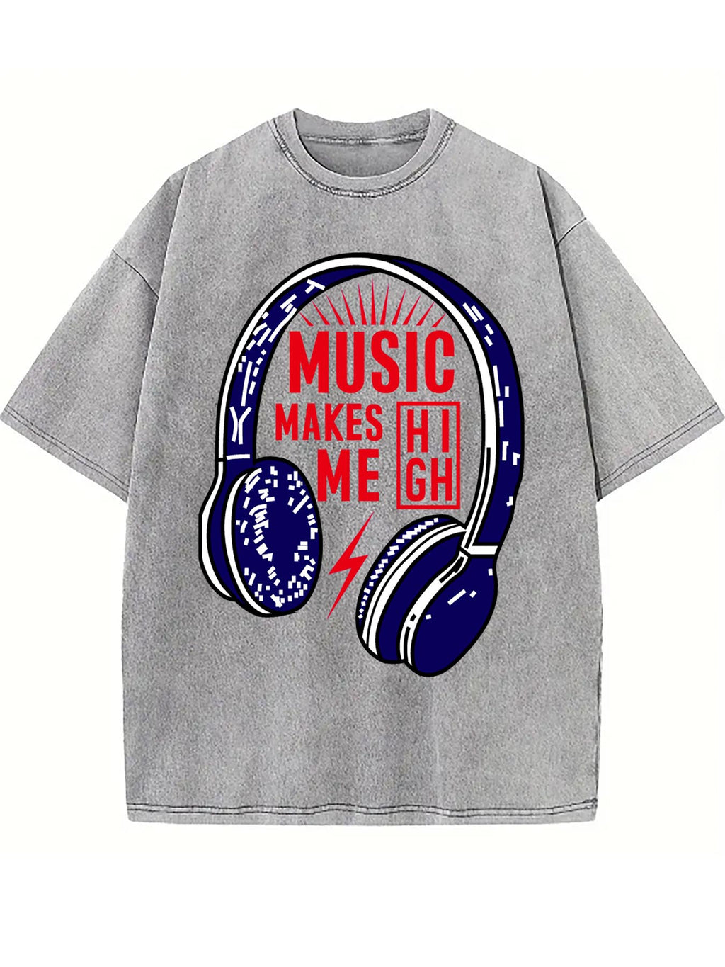 Washed T-Shirt with Single-Sided Print