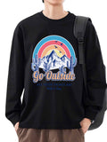 Japanese Long Sleeve Cotton Tee Single Sided Print