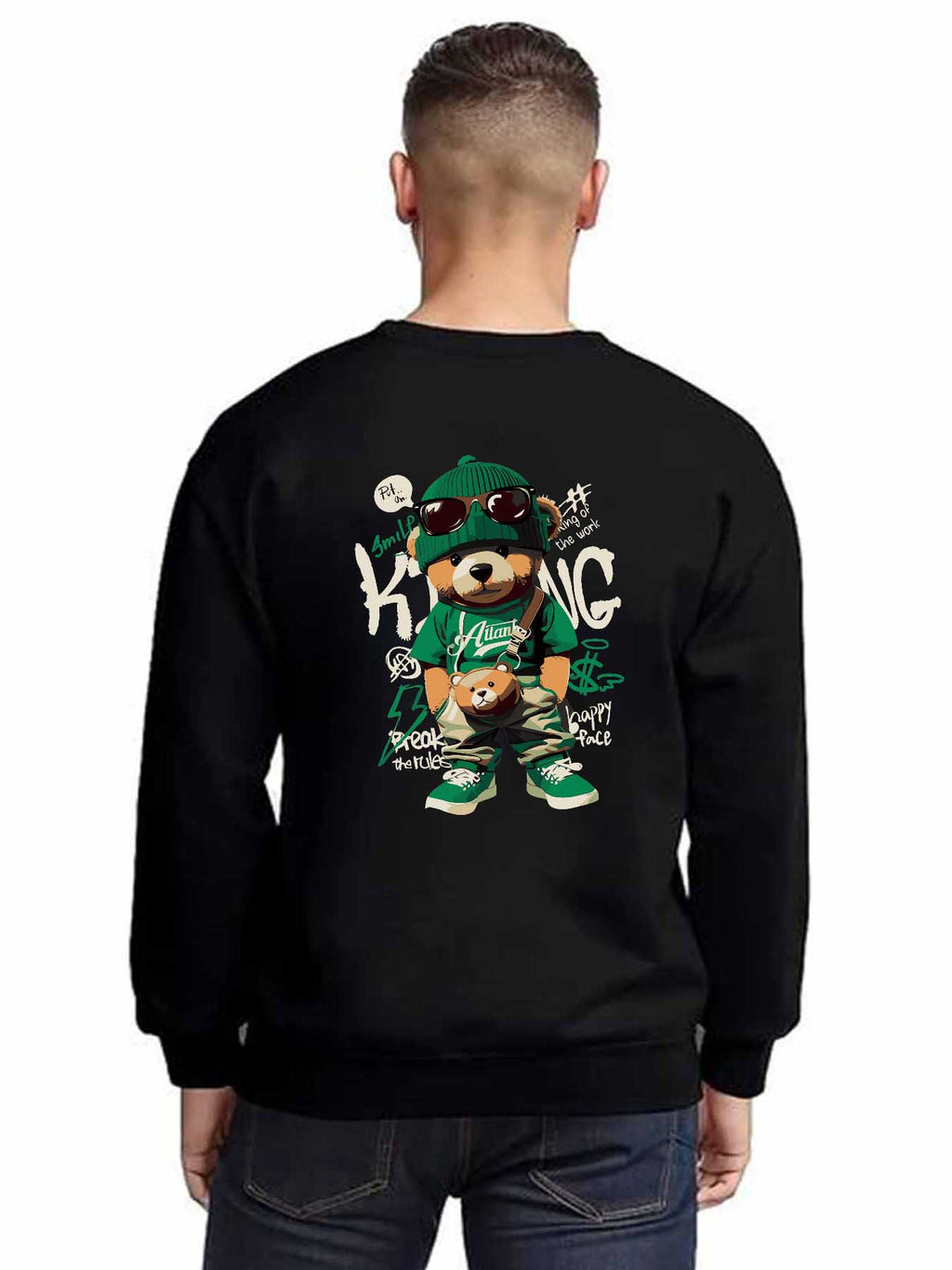 Double Sided Print Round Neck Sweater Tbb001 Japanese