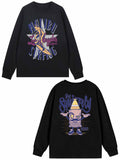 Double Sided Print Long Sleeve Cotton T Shirt Tbb001
