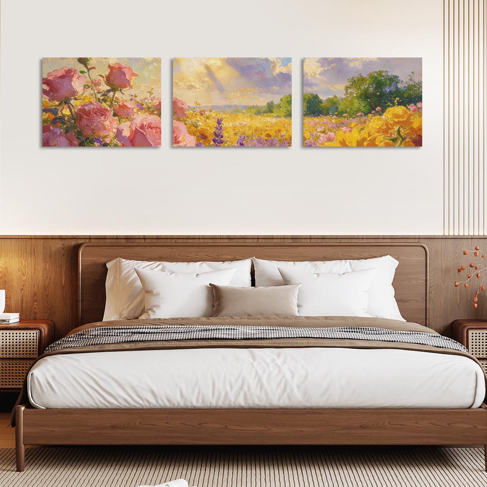 Decorative Frame Painting Triptych Horizontal 4 3
