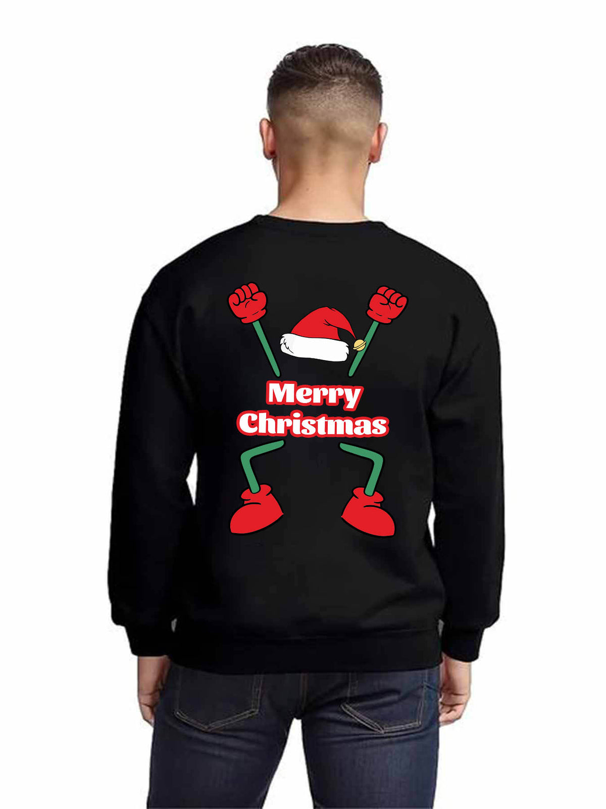 Round Neck Heat Transfer Sweatshirt Back Print