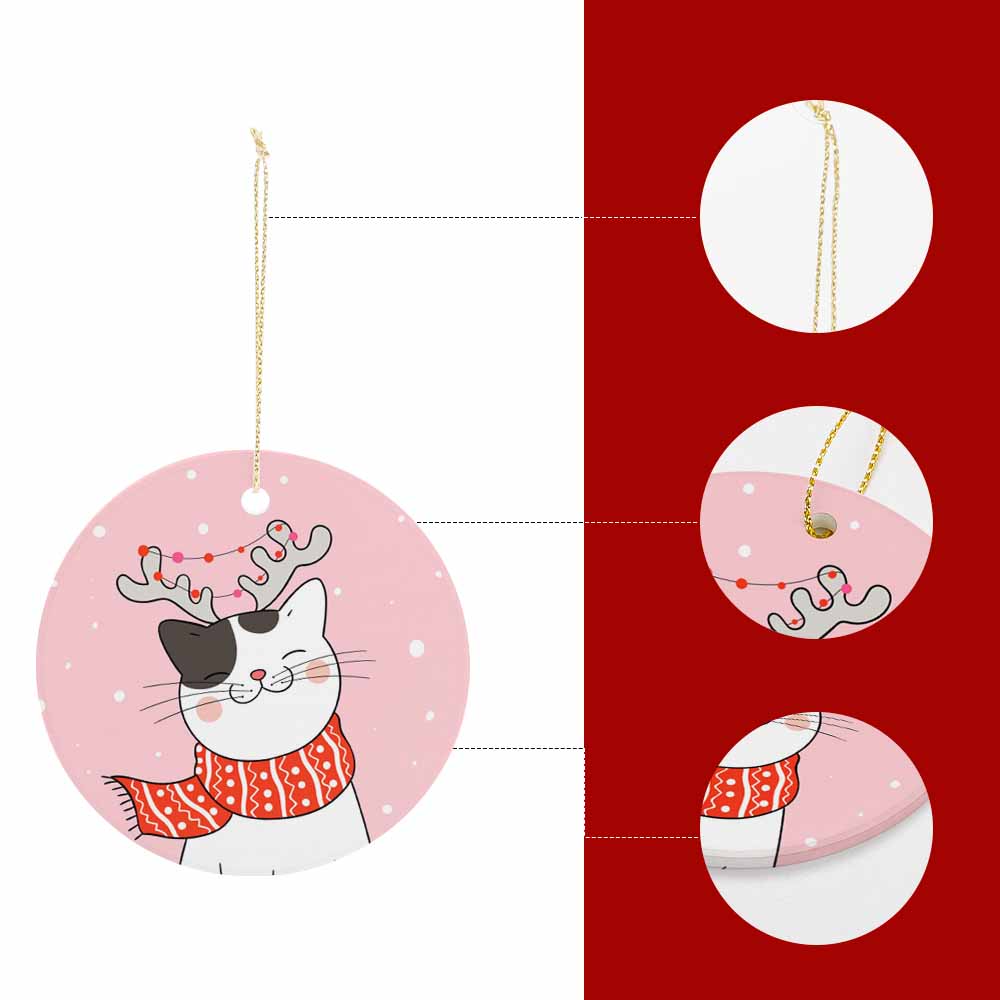 Ceramic Round Ornament Single Sided