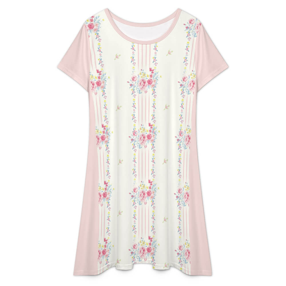 Round Neck Short Sleeve Dress Lyq78