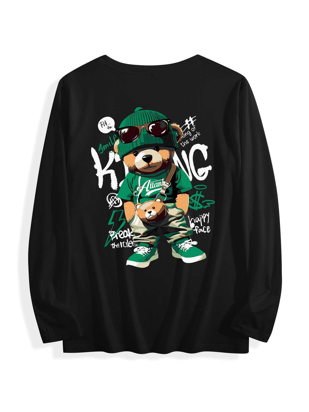 Double Sided Print Cotton Long Sleeve T Shirt Tbb001