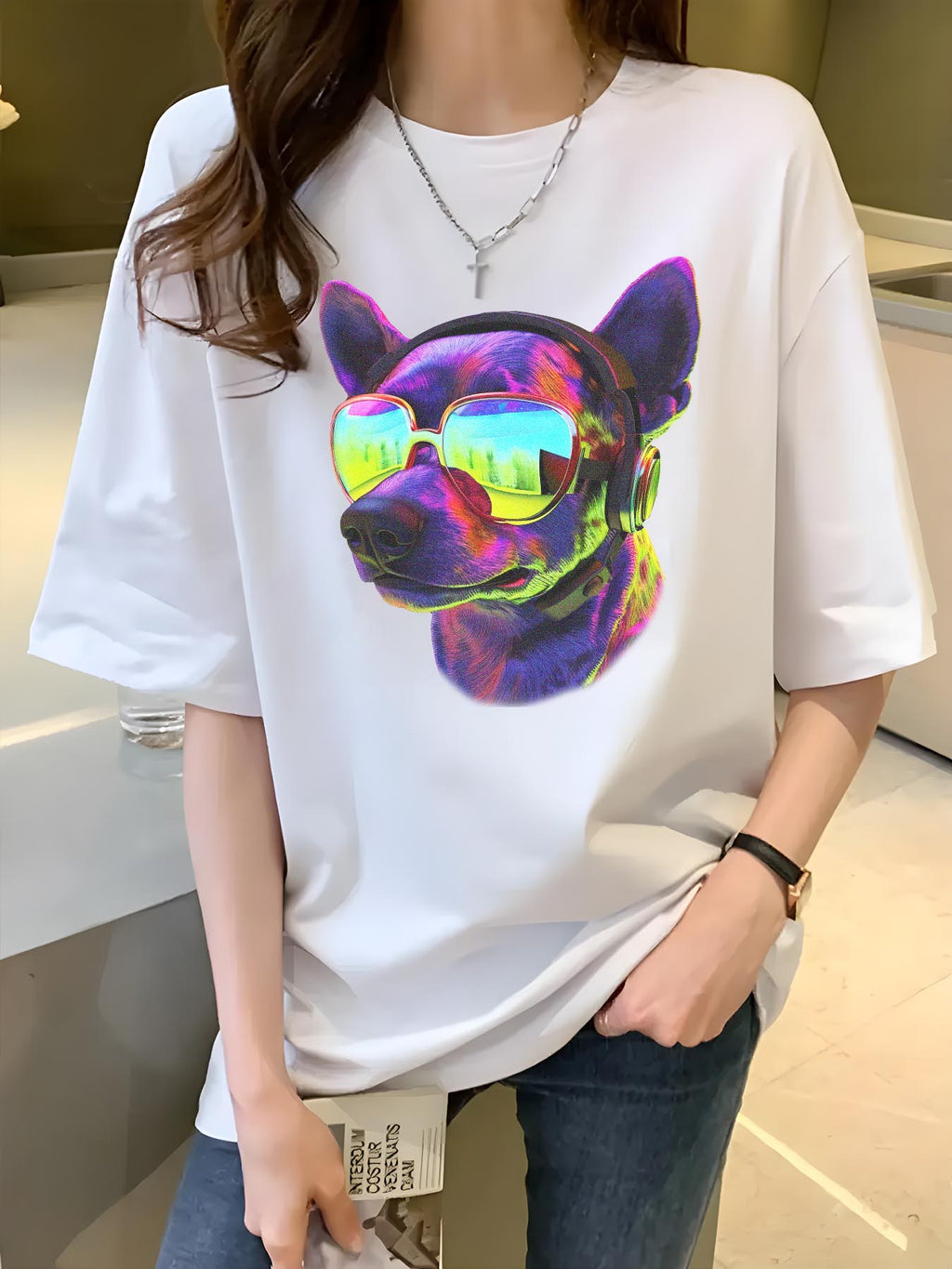 Japanese Direct Cotton Short Sleeve Tee Single Sided Print