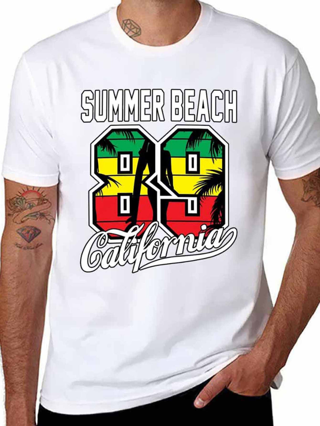 Multicolor Adult Sublimation Short Sleeve T Shirt Tbb001