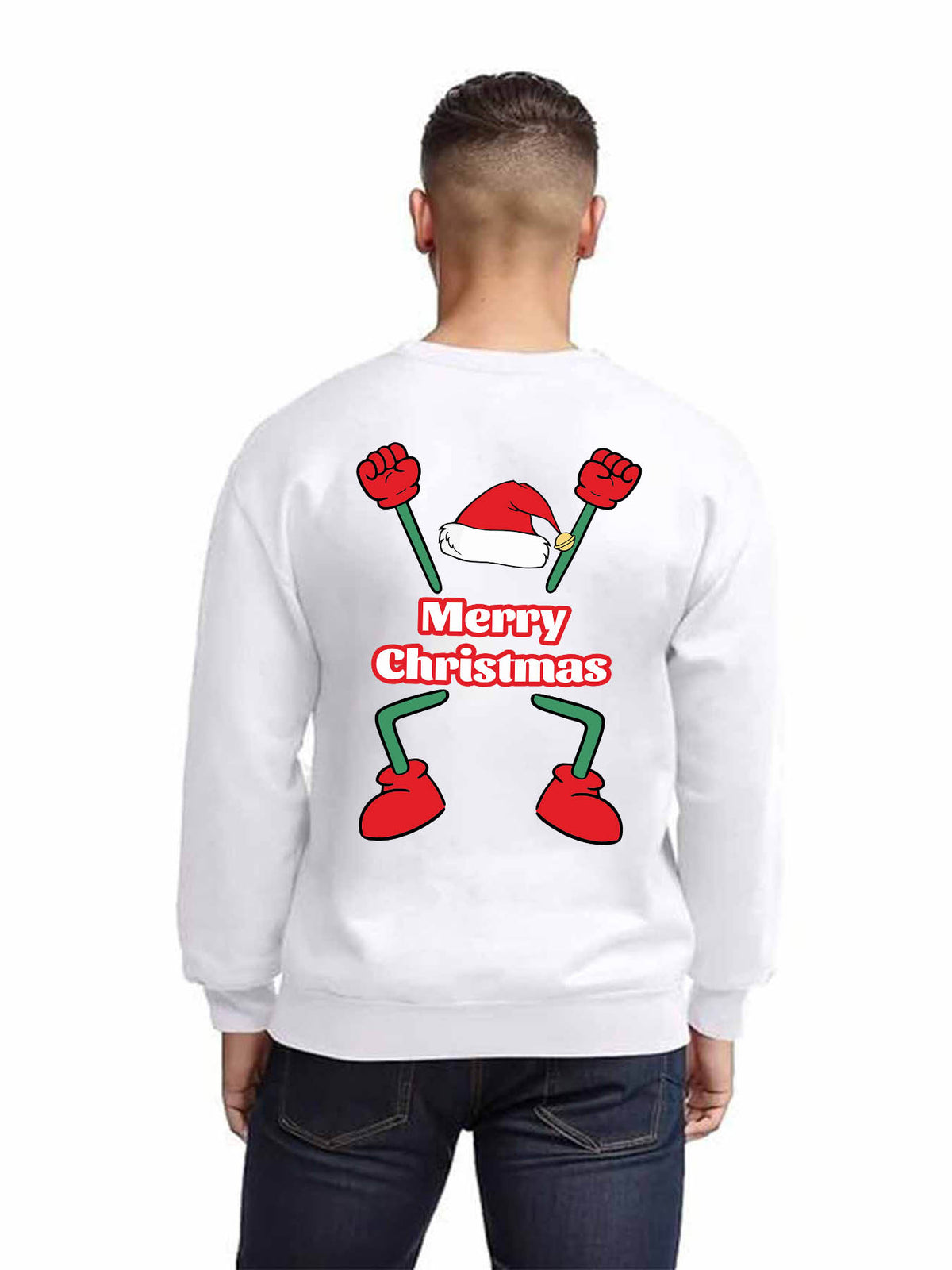 Round Neck Heat Transfer Sweatshirt Back Print
