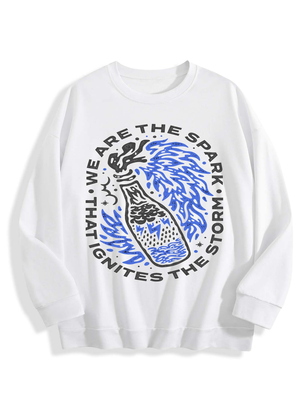 Round Neck Sweatshirt Single Sided Print Tbb001