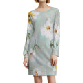 Women's Loose Long Sleeve Hoodless Sweatshirt Dress Dz10syx969