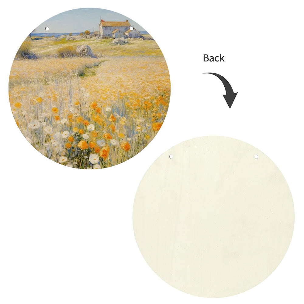 Round Decorative Wooden Board Painting Free Shipping Usa