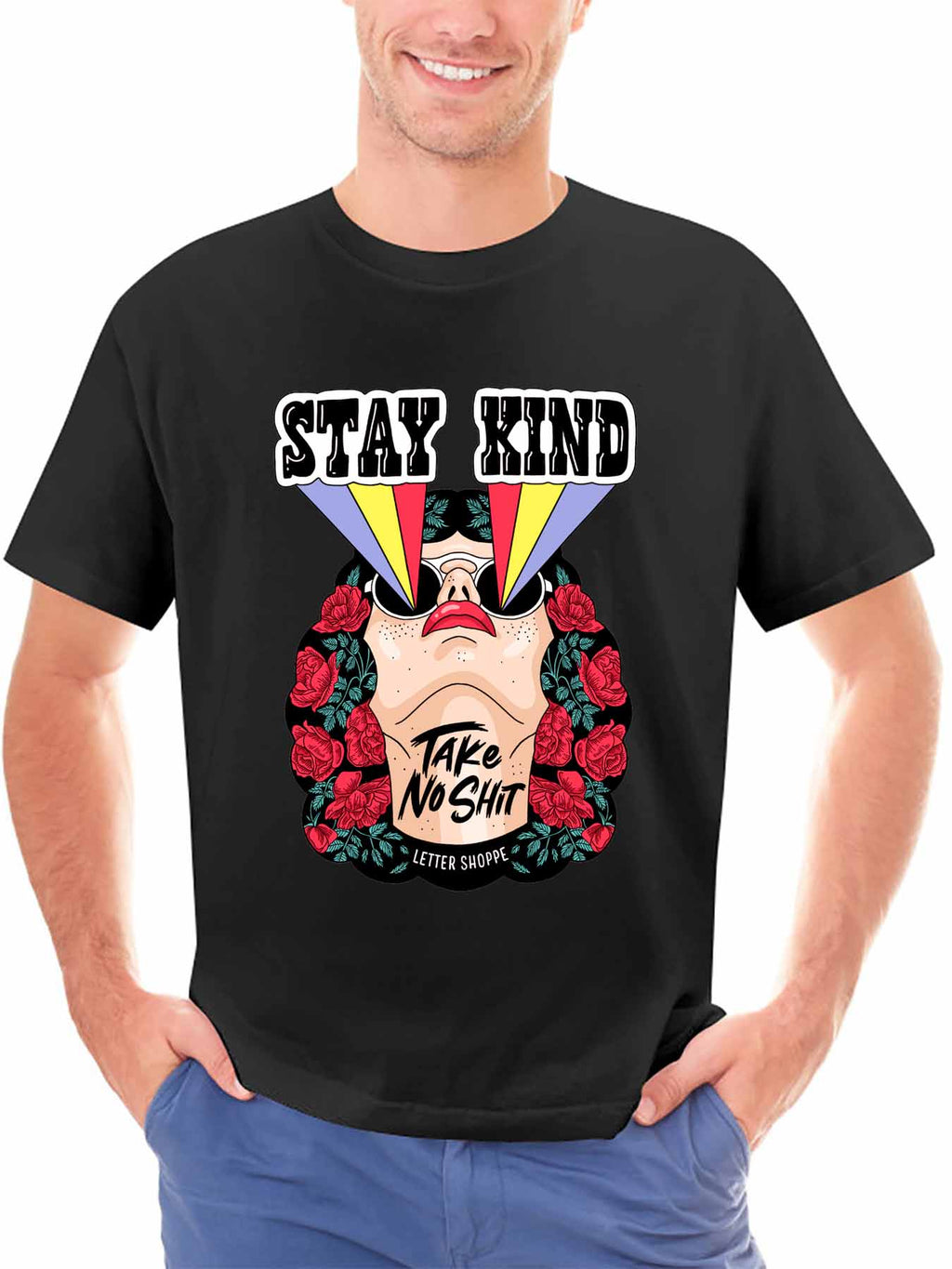 Cotton Short Sleeve T Shirt Single Sided Print