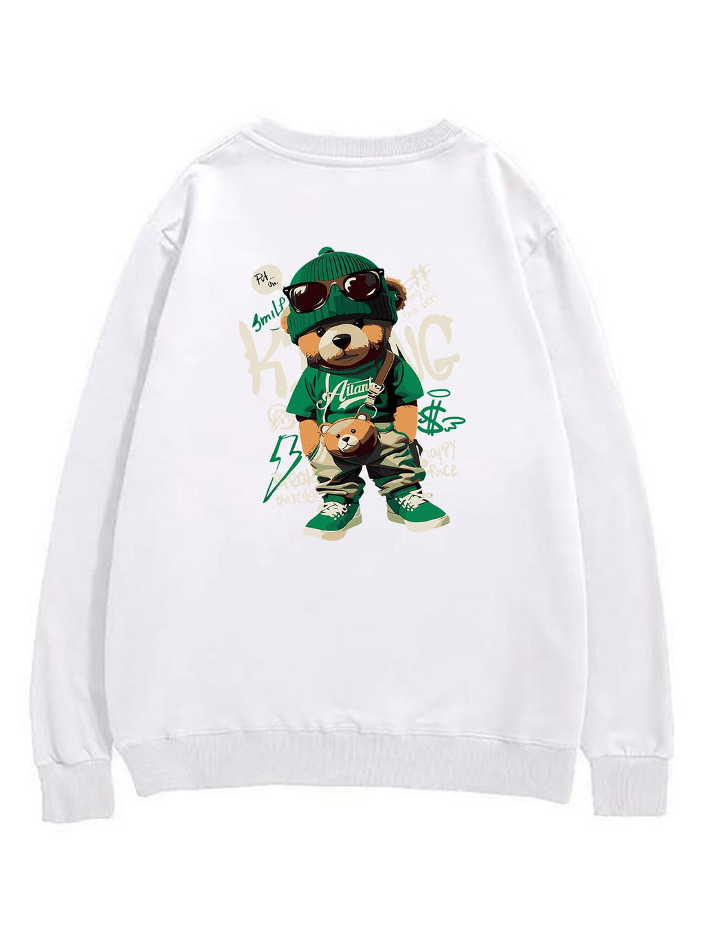 Japanese Round Neck Sweatshirt Single Sided Print Tbb001