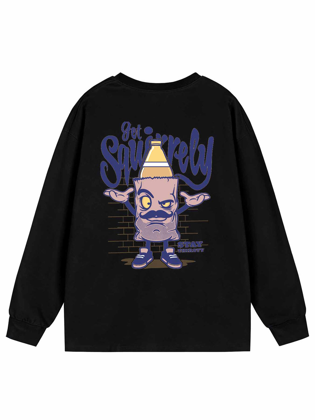 Double Sided Print Long Sleeve Cotton T Shirt Tbb001